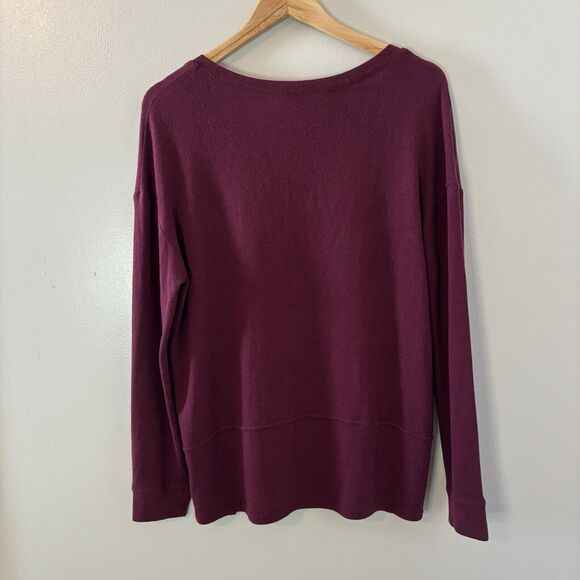 Cupcakes And Cashmere Maroon Sweater Long Sleeve Pullover Womens Sz Small - Picture 5 of 6